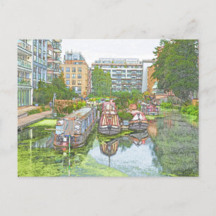 Regents Canal London Feiertagspostkarte