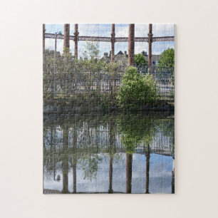 Regents Canal Reflection Islington London England Puzzle