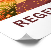 Regents Park London Travel Print Poster (Ecke)