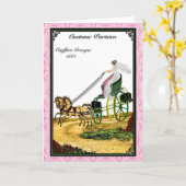 Regentschafts-Modegrußkarte 1801 Karte (Gelbe Blume)