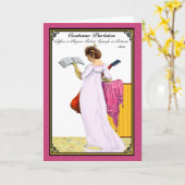 Regentschafts-Modegrußkarte 1802 Karte (Gelbe Blume)