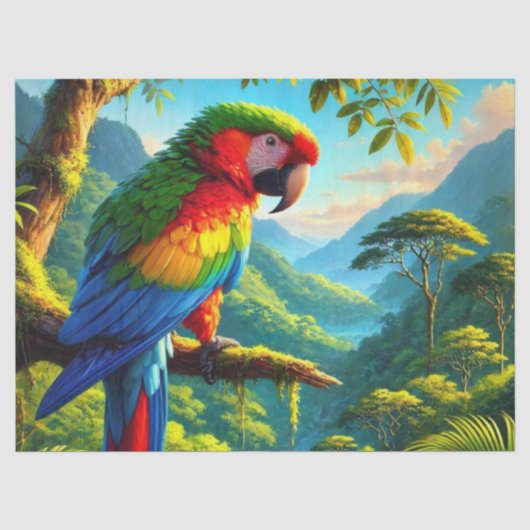 Regenwald Ara Papagei Seidenpapier (Vorderseite)