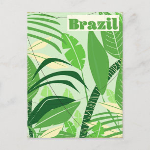 Regenwald Brasilien im Vintage-Stil Urlaubsdruck Postkarte