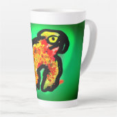 Regenwald Chamäleon Kunst Milchtasse (Rechte Ecke)