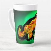 Regenwald Chamäleon Kunst Milchtasse (Linke Ecke)