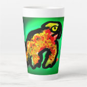 Regenwald Chamäleon Kunst Milchtasse (Vorderseite)