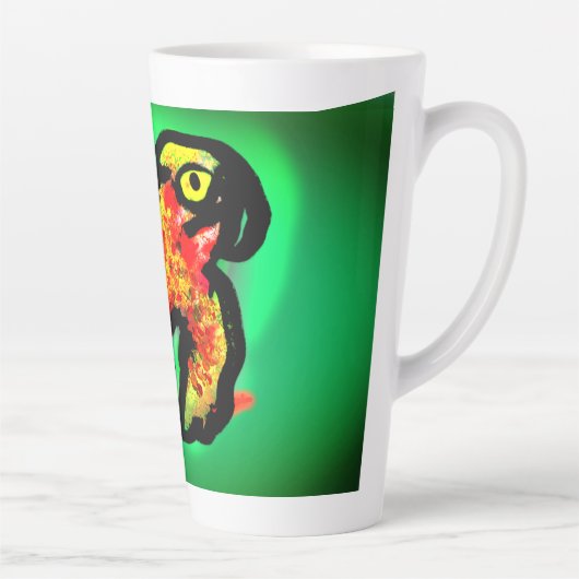 Regenwald Chamäleon Kunst Milchtasse (Rechts)