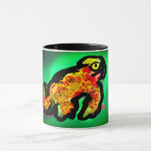 Regenwald Chamäleon Kunst Tasse (Zentrum)