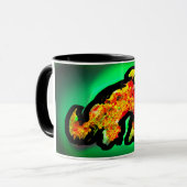 Regenwald Chamäleon Kunst Tasse (Vorderseite Links)
