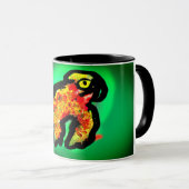 Regenwald Chamäleon Kunst Tasse (VorderseiteRechts)