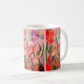 Regenwald-Chamäleon-Zeichnung Kaffeetasse (VorderseiteRechts)