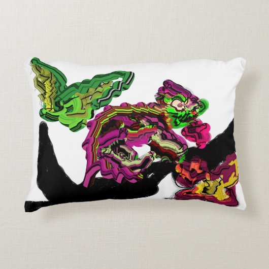 Regenwald Chameleon Spaß Dekokissen (Vorderseite)