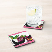 Regenwald Chameleon Spaß Getränkeuntersetzer (Rechte Seite)