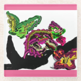 Regenwald Chameleon Spaß Glasuntersetzer