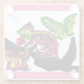 Regenwald Chameleon Spaß Glasuntersetzer (Rückseite)