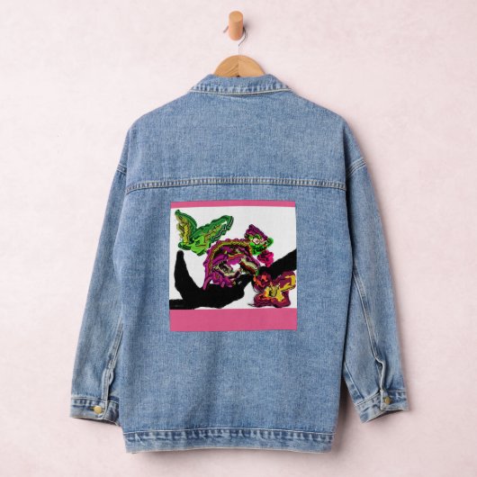 Regenwald Chameleon Spaß Jeansjacke (Hangar)