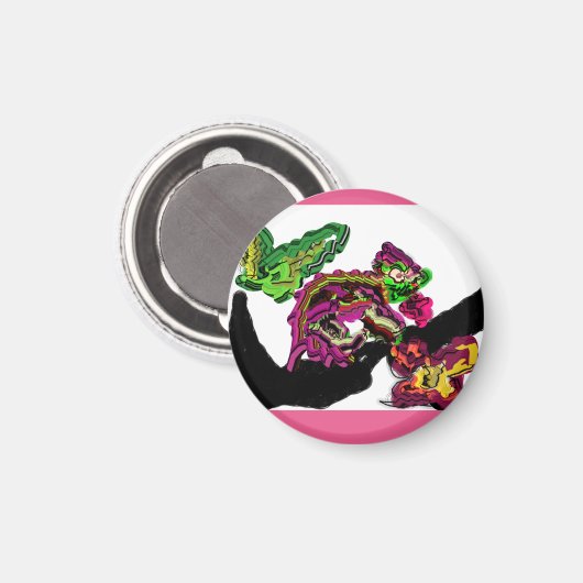 Regenwald Chameleon Spaß Magnet (Vorderseite/Rückseite)