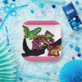 Regenwald Chameleon Spaß Pappteller (Party)