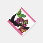 Regenwald Chameleon Spaß Serviette (Ecke)