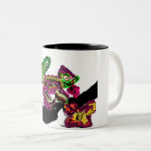 Regenwald Chameleon Spaß Zweifarbige Tasse (VorderseiteRechts)