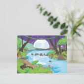 Regenwald Fluss Postkarte (Stehend Vorderseite)