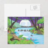 Regenwald Fluss Postkarte (Vorne/Hinten)