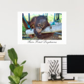 Regenwald Great Ape Daydreams Poster (Heimbüro)