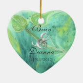 Regenwald Haze Silver Gastgeschenk Hochzeit Orname Keramikornament (Hinten)