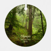 Regenwald im olympischen Nationalpark-Foto Ornament Aus Metall (Vorderseite)