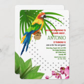 Regenwald-Papageien-Einladung Einladung (Vorne/Hinten)