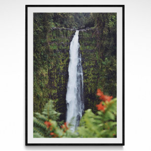 Regenwald Wasserfall Fotografie Poster