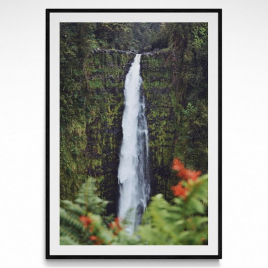 Regenwald Wasserfall Fotografie Poster