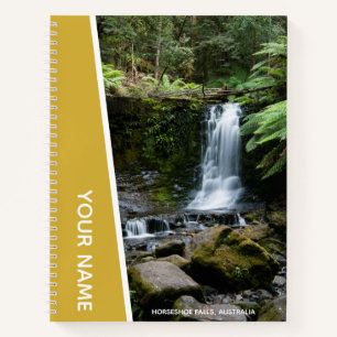 Regenwald Wasserfälle Natur, Australien, Gold Notizblock