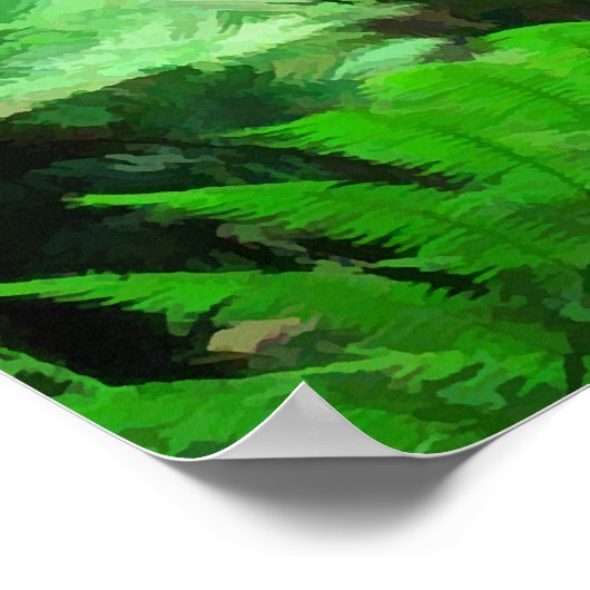 Regenwald & Wasserfälle Poster (Ecke)