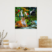 REGENWALD WILDLIFE POSTER (Küche)