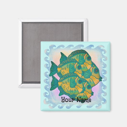 Regenwaldfisch Magnet (Vorderseite/Rückseite)