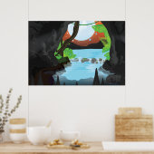 Regenwaldhöhle Poster (Küche)