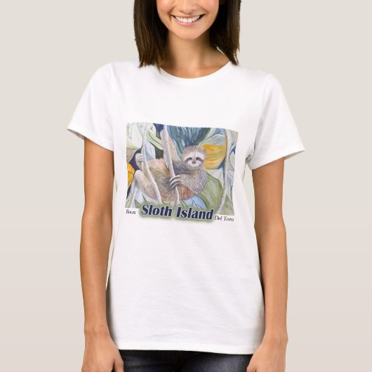 RegenwaldSloth im Baum-T - Shirt Panama (Vorderseite)