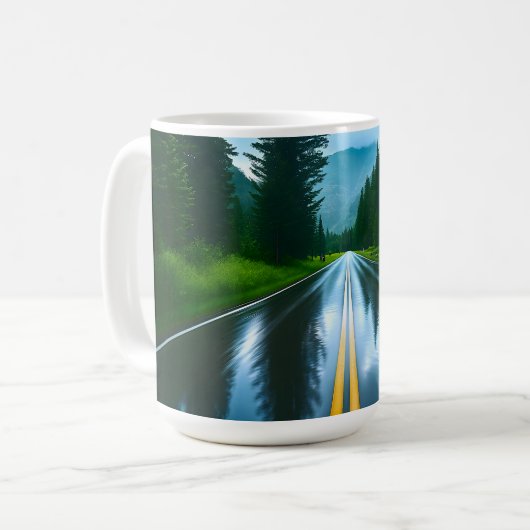 Regenwaldstraße Kaffeetasse (Vorderseite Links)