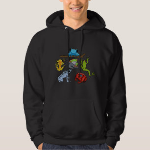 Regenwaldtiere Amphibiensammlung Kröten Frosch Hoodie