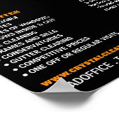 Regenwasser, Fensterreiniger, Reinigungsservice Poster (Ecke)