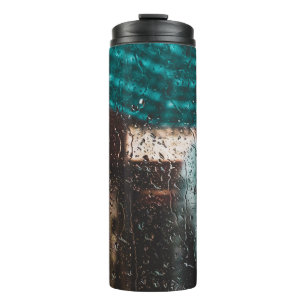 Regenwasser Tropfen Natur Thermosbecher