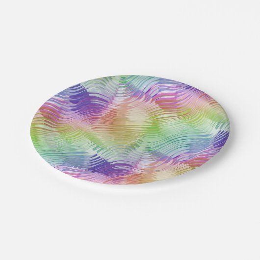 Regenwelle Ultradeluxe: Pappteller (Schrägansicht)