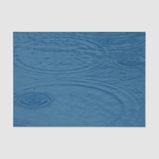 Regenwellen (Blaue Wasserwaagen) Seidenpapier (Vorderseite)