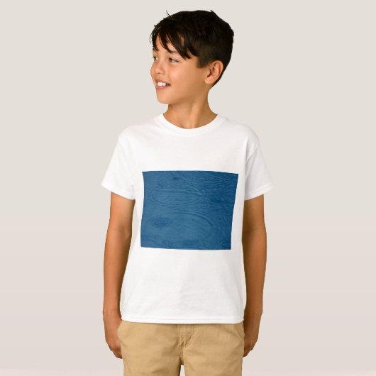 Regenwellen (Blaue Wasserwaagen) T-Shirt (Vorne ganz)