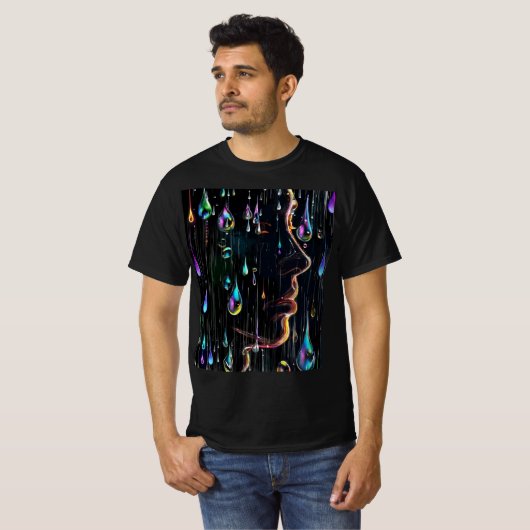 Regenwetter: Regenbogenmelodie T-Shirt (Vorne ganz)