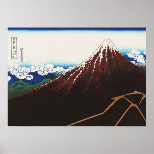 Regenwetter unter dem Gipfel Poster