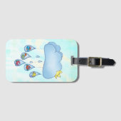 Regenwolke  gepäckanhänger (Vorderseite (Horizontal))