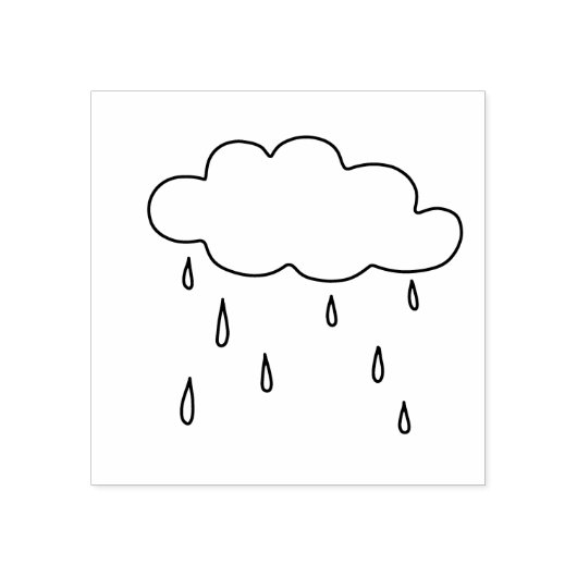 Regenwolke Gummistempel (Prägung)