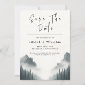 Regenwolke-Natur Smoky-Hochzeit Save The Date (Vorderseite)